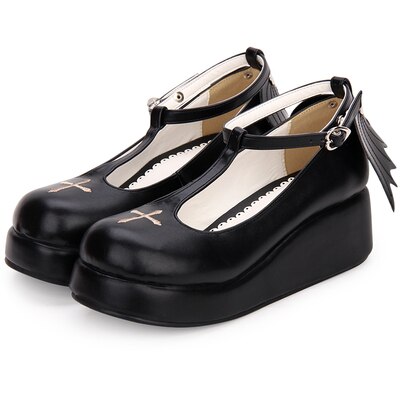 Zomer Zoete Lolita Lolita Platform Taart Engelenvleugels Kruis Prinses Schoenen: 9