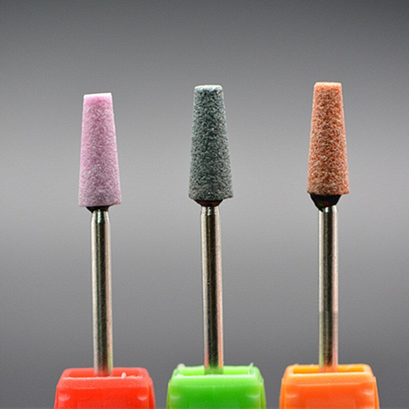 3 stuks nagelkunstboortjes, steenrotatie, nagelriemreinigingsfrees, vijl, frees voor elektrische manicuremachine, pedicuregereedschap, accessoires