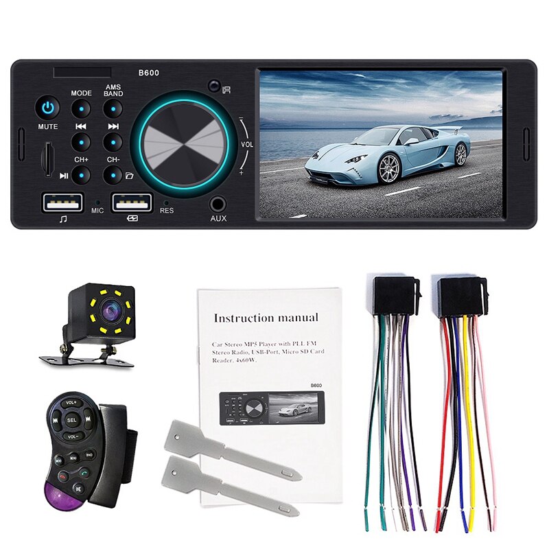 1 Din 4.1 Inch Car MP5 Player Dual USB FM BT ISO o Player MirrorLink B600 Grandado