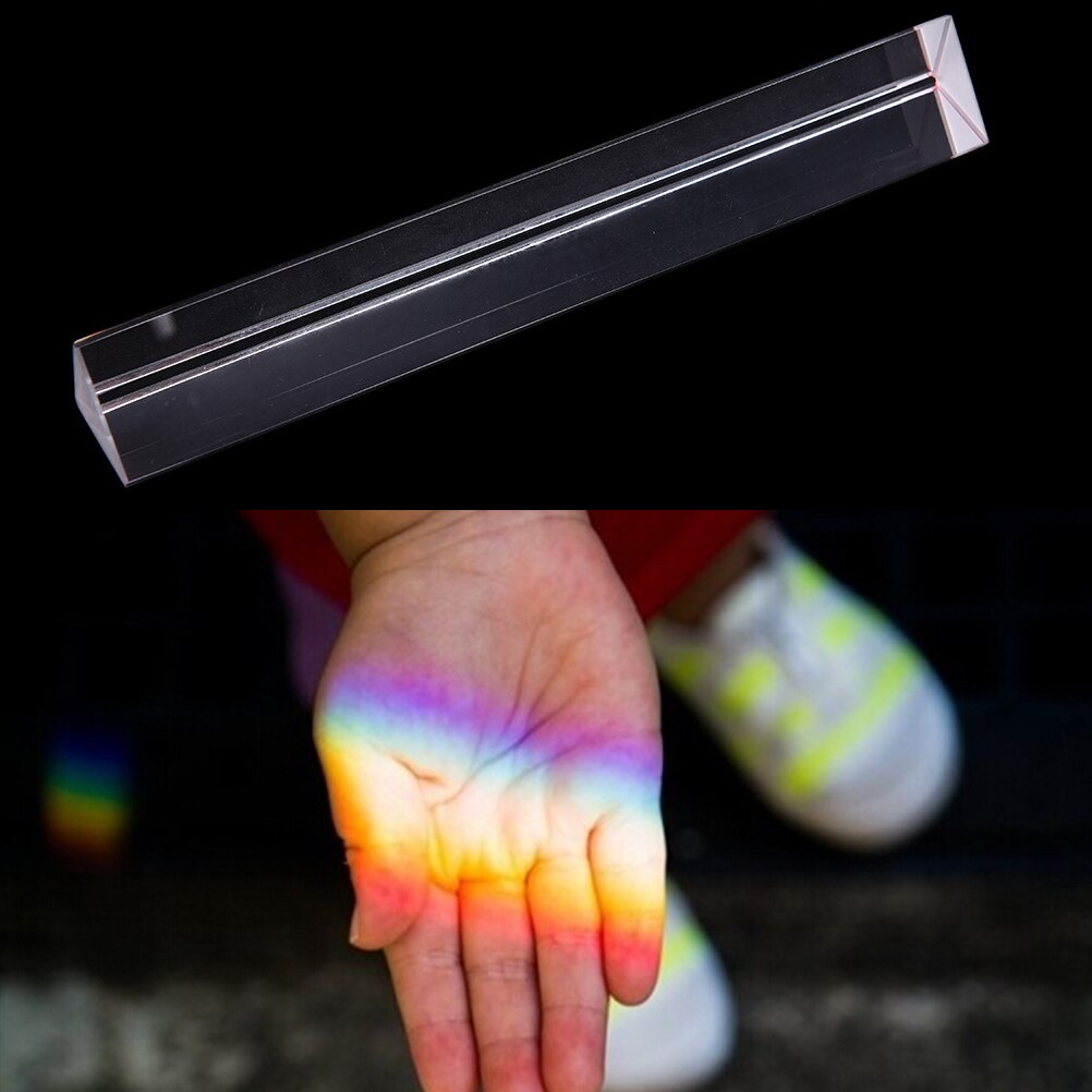 20Cm Mini Prism Optical Glass Triple Driehoekig Prisma Refractor Natuurkunde Experiment Kantoor School Briefpapier Leveringen