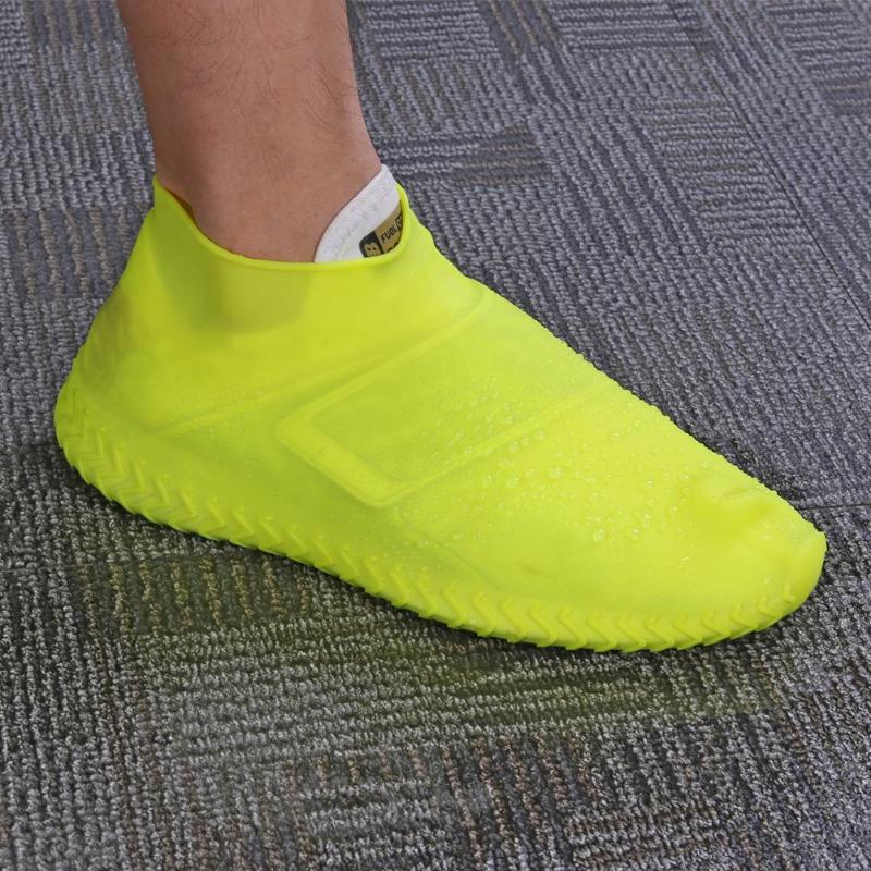VKTECH 2Pcs Waterproof Shoe Cover Silicone Non-Slip Shoes Cover Protector Unisex Rain Boots Overshoes Outdoor Indoor Dust Covers