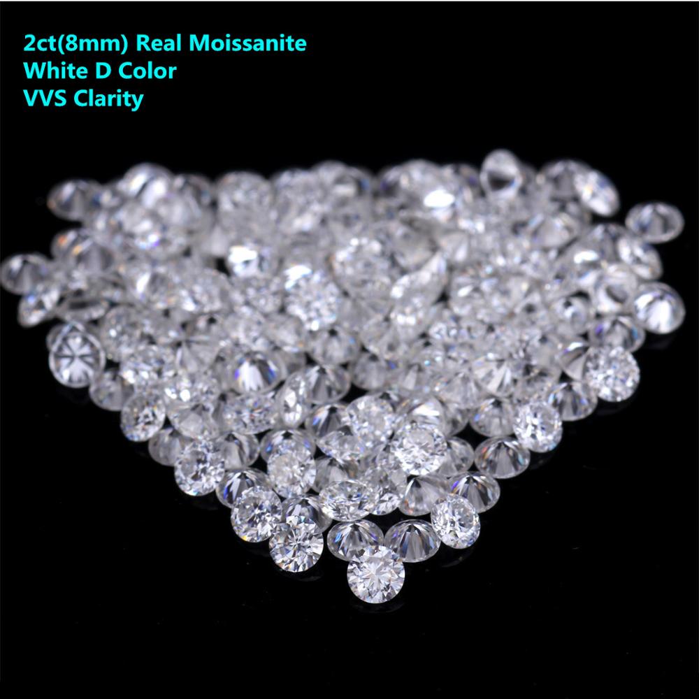 2ct(8Mm) moissanite Losse Stenen Wit D Kleur Vvs Moissanites Kralen Diamant Diy Grondstof Harten En Pijl