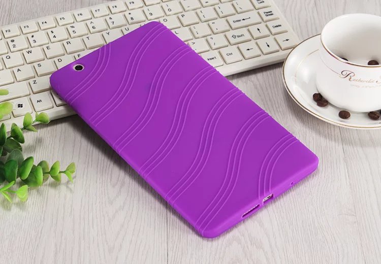 Silicone case for Huawei MediaPad M3 8.4 inch Docomo Dtab Compact D-01J soft silicon cover: Purple