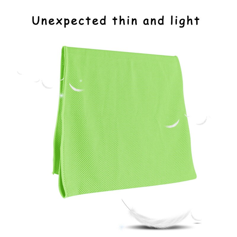 Women Cooling Towel Men Breathable Portable Gym Jogging Enduring Running Swimming Instant Chilly Cool Sports Ice Towel 100*30cm: green