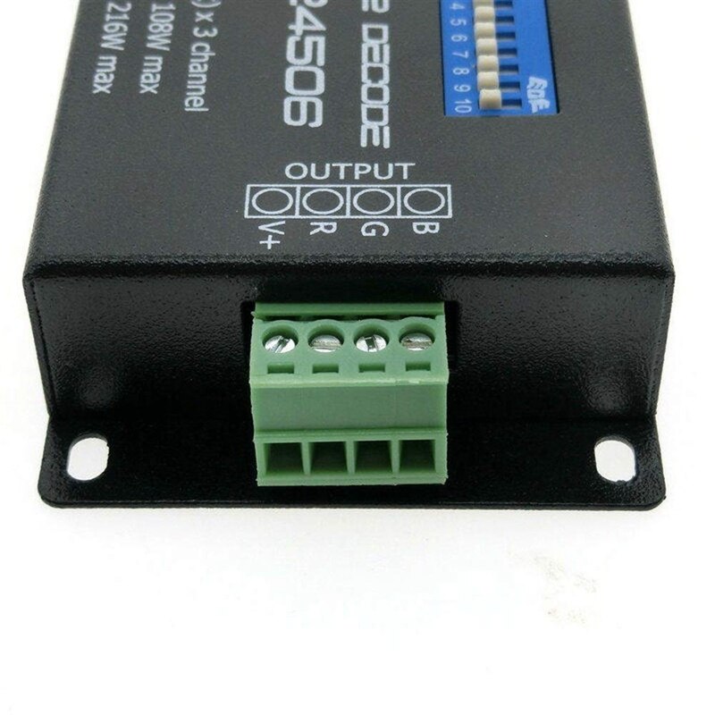3c-dc12v 24v px24506 dmx 512 decoder-treiber-verstärker-controller für rgb-led-streifen