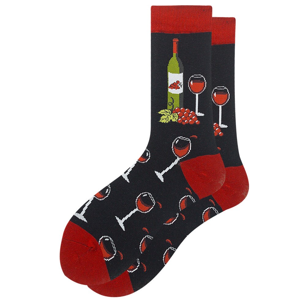 Chaussettes de pour hommes, motif de Cactus, de bière, Hip Hop, Cool, pour femme, hiver, épais, Long Skate, drôle, robe de mariée: CN36004-7