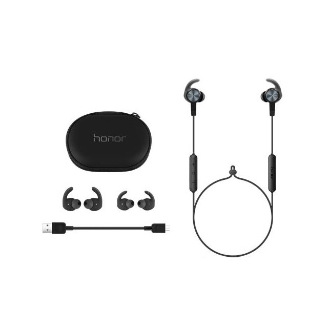 Nowe słuchawki Honor XSport AM61 połączenie bezprzewodowe Bluetooth z mikrofonem douszny styl ładowania łatwy zestaw słuchawkowy dla Huawei IOS Android: Czerwony