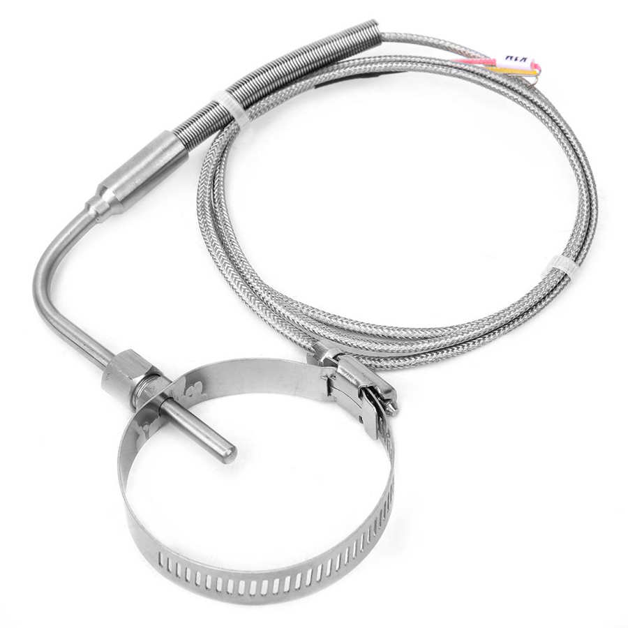 High Precision K Temperature Sensor Elbow Exposed Tip Steel Temp Probe +1m Line