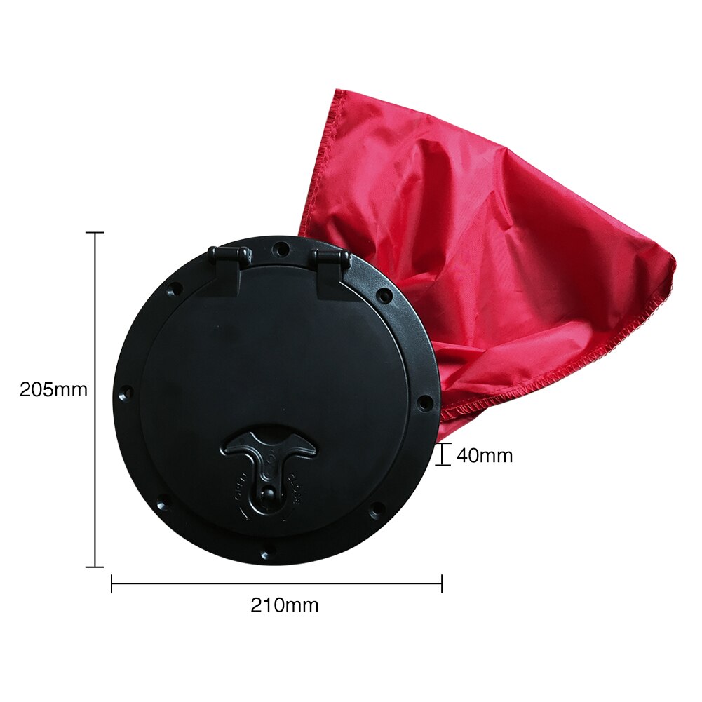 6 Inch Kajak Duurzaam Marine Deck Plaat Abs Installeren Accessoires Hatch Cover Boot Schroeven Ronde Met Rode Zak