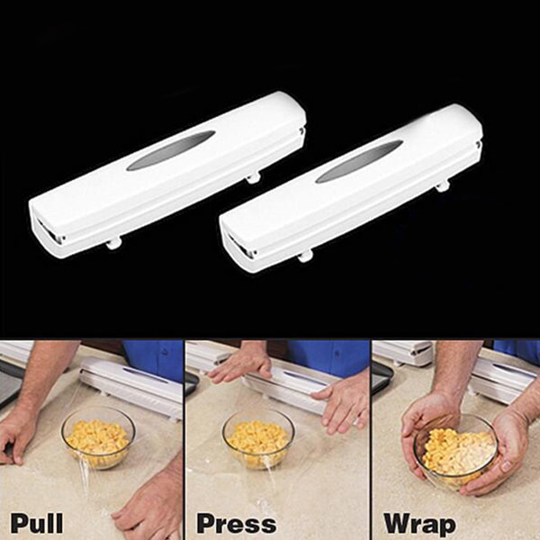 Plastfolie dispenser med skærer aluminiumsfolieholdere skære køkken madværktøj papir tilbehør håndklæde madlavning