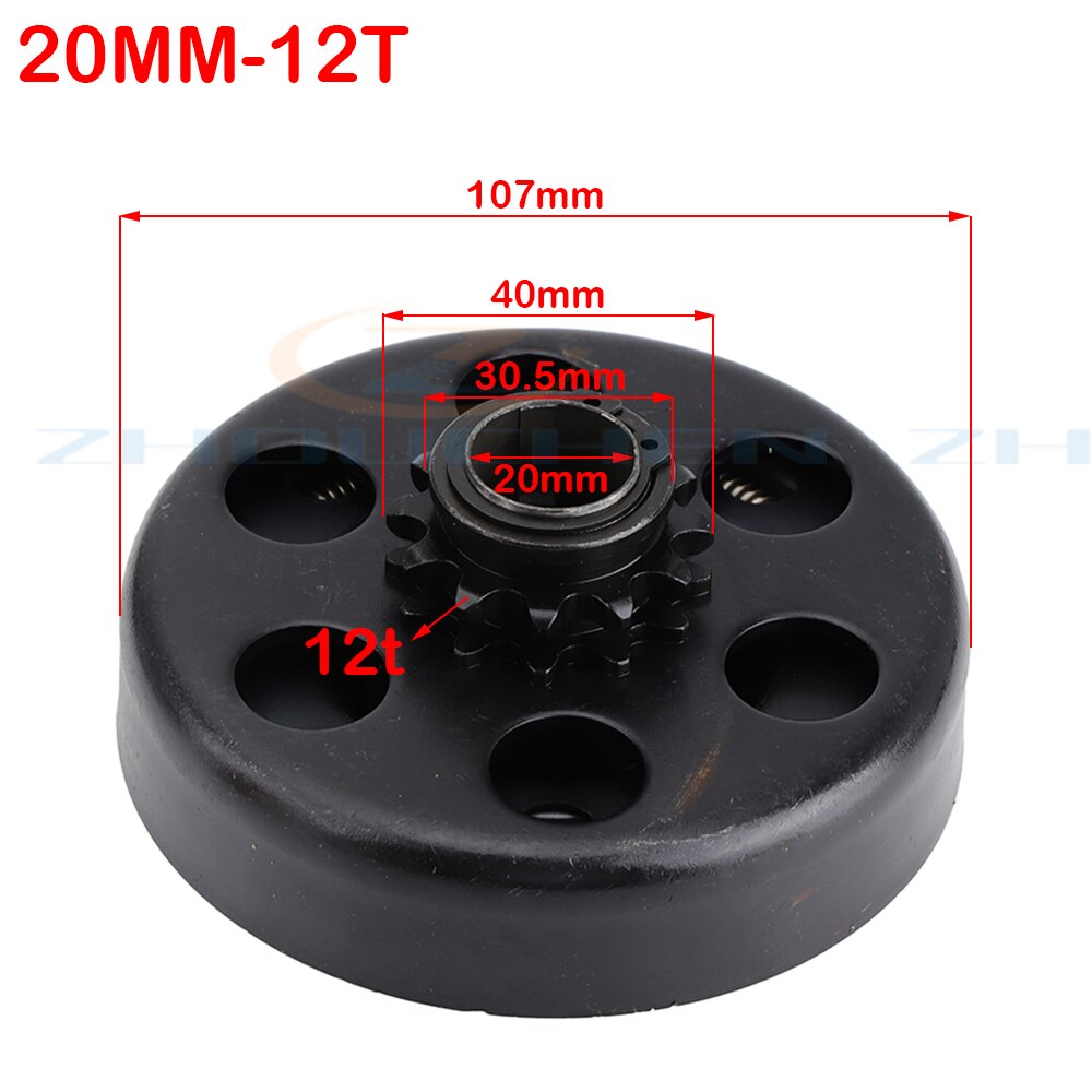 19mm 20mm Kreisel Automatische Kupplung 3/4 &quot;10&quot; 11 &quot;12&quot; 13 &quot;14&quot; 18Zahn 420\35\428 kette für gehen Kart Spaß Kart Minibike Motor-: 20mmX12t