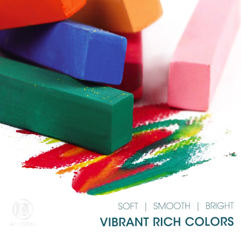 Marco de rafia de 12/24/36 colores, pasteles suaves artísticos, tiza para dibujar y pintar, juego de pintura de arte, pincel de cera seca