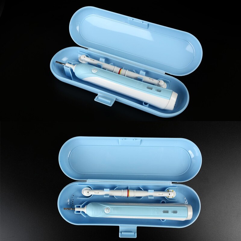 Oral B Electric Toothbrush Travel Box Ultrasonic Toothbrush Portable Box Outdoor Electric Toothbrush Protective Cover: Light blue and gift