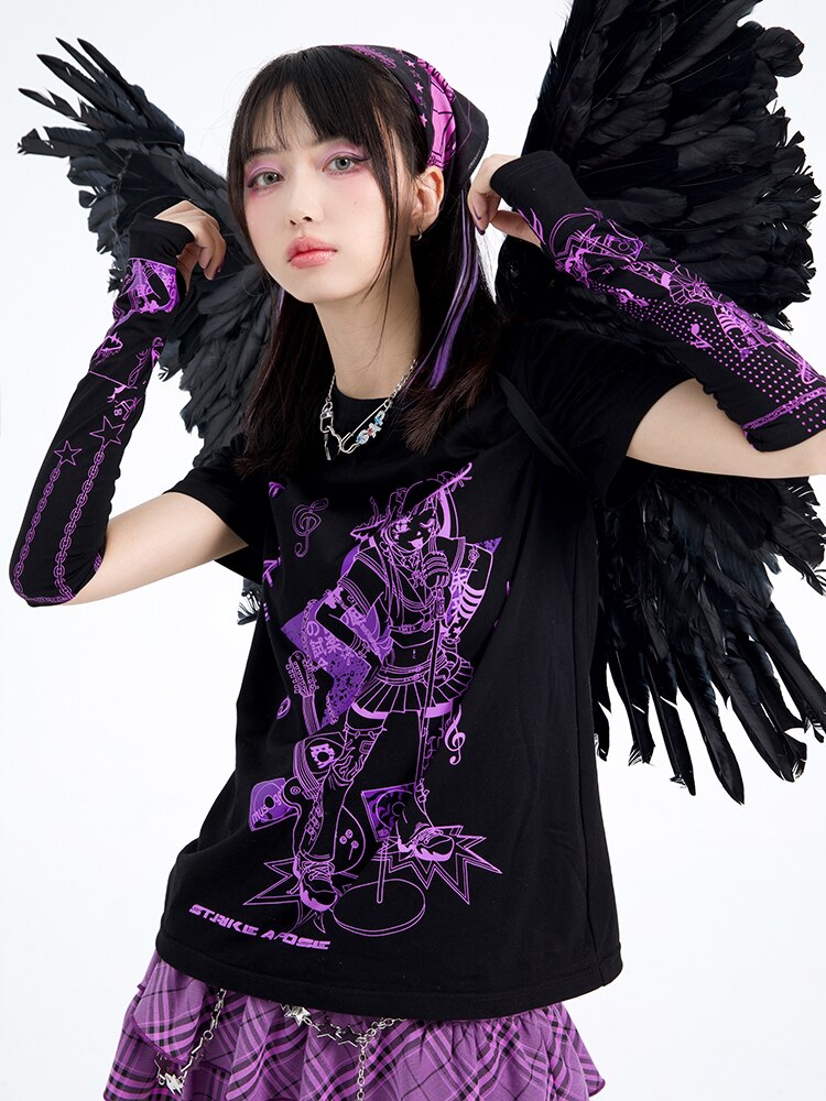 Banda Harajuku Retro deportiva manga de compresión para brazo, calentador de brazo para ciclismo, protección UV para voleibol, bandas de protección solar, Verano