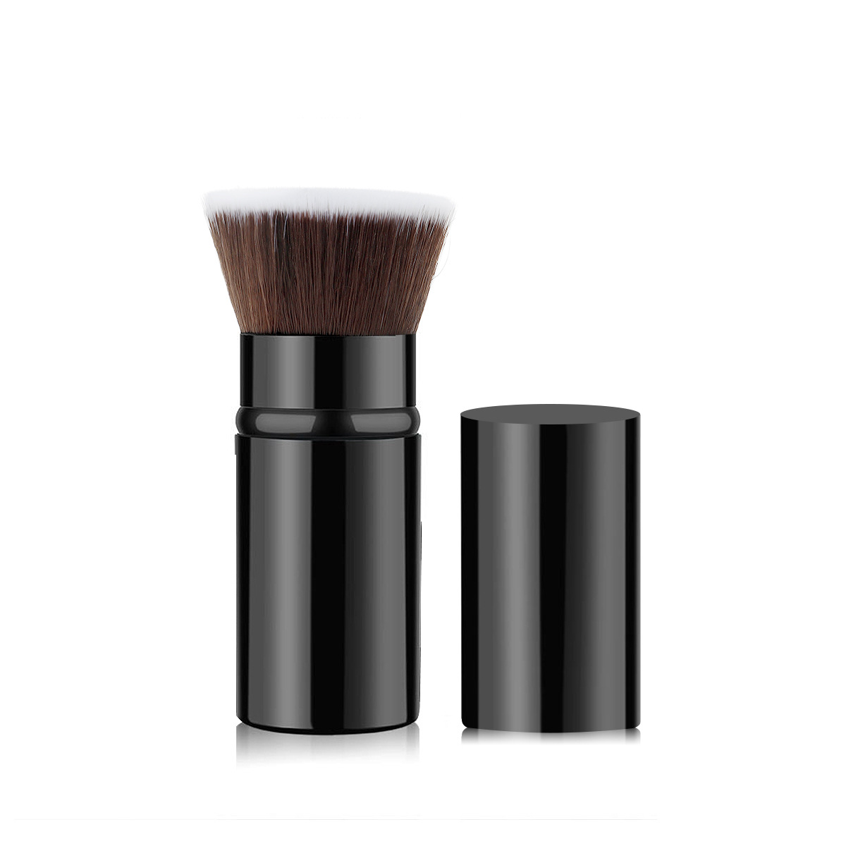Pro Retractable Soft Makeup Brush Cosmetic Adjustable Face Powder Brush Kabuki Brush: Chocolate