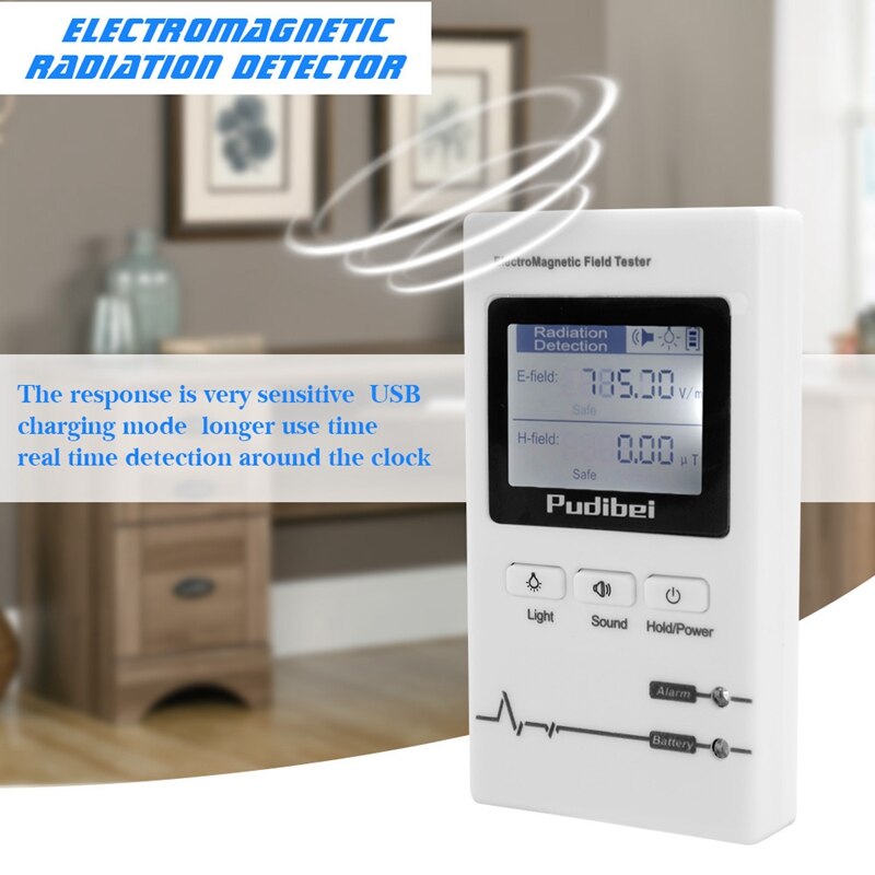 Bærbar håndholdt emf-måler elektromagnetisk strålingsdetektor elektromagnetisk bølgetester strålingstester