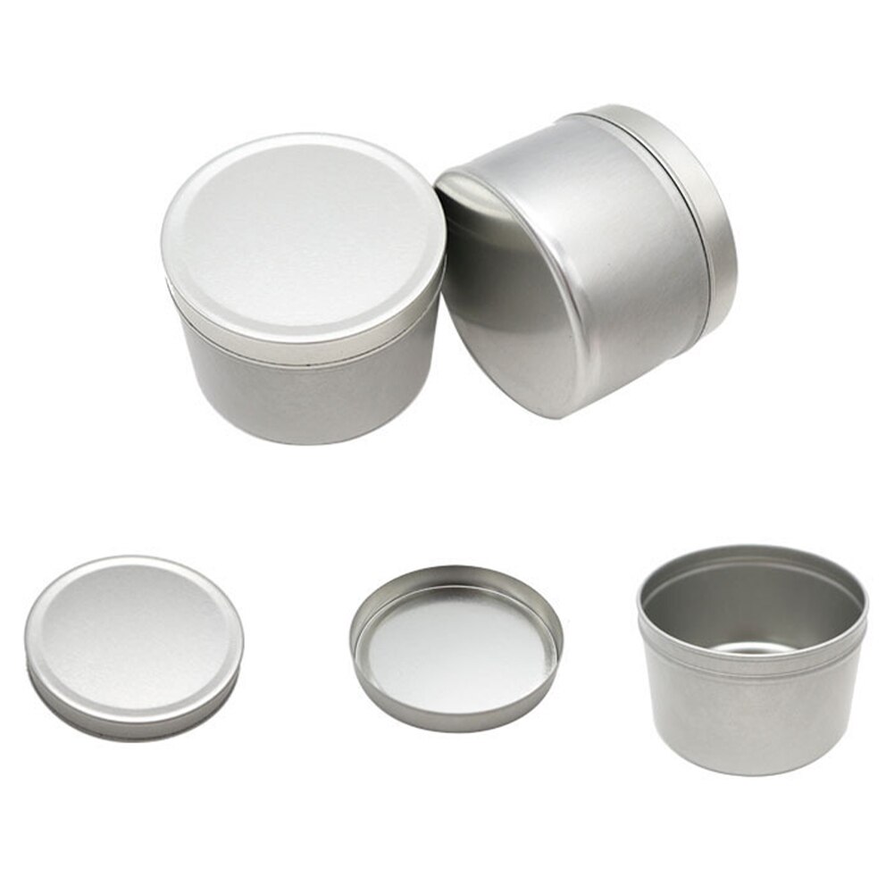 12 st mångsidig ljusburk tom burk diy tillbehör 4 oz behållare plåt med lock salver förvaringslåda runda balsam