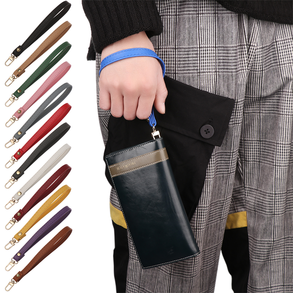 Waterproof PU Leather Wallet Strap Belt Portable Replaceable Handbag Metal Bag Wrist Strap Straps Key Belt