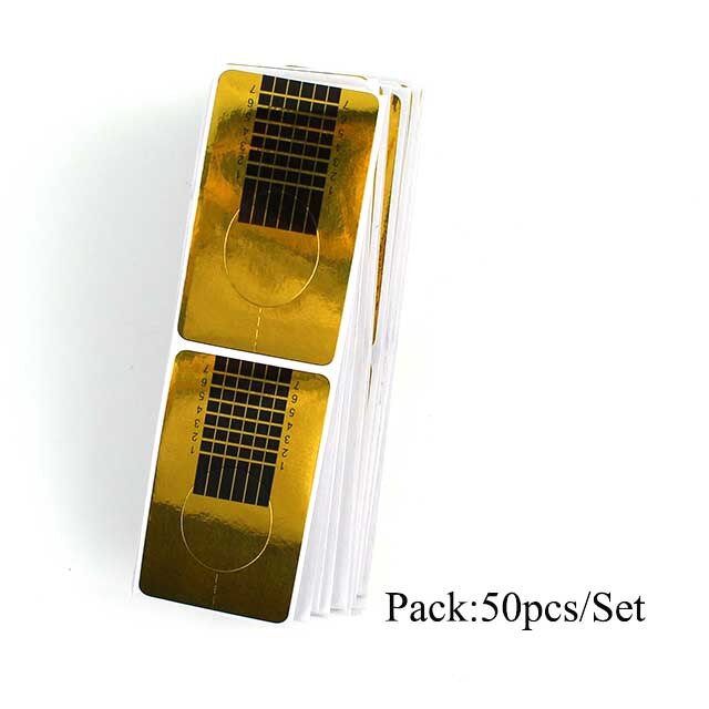 Eruika 20pc/100pc negleform negle gel forlængelse klistermærke oval form selvklæbende akryl skyder til neglelak guide tips: No7