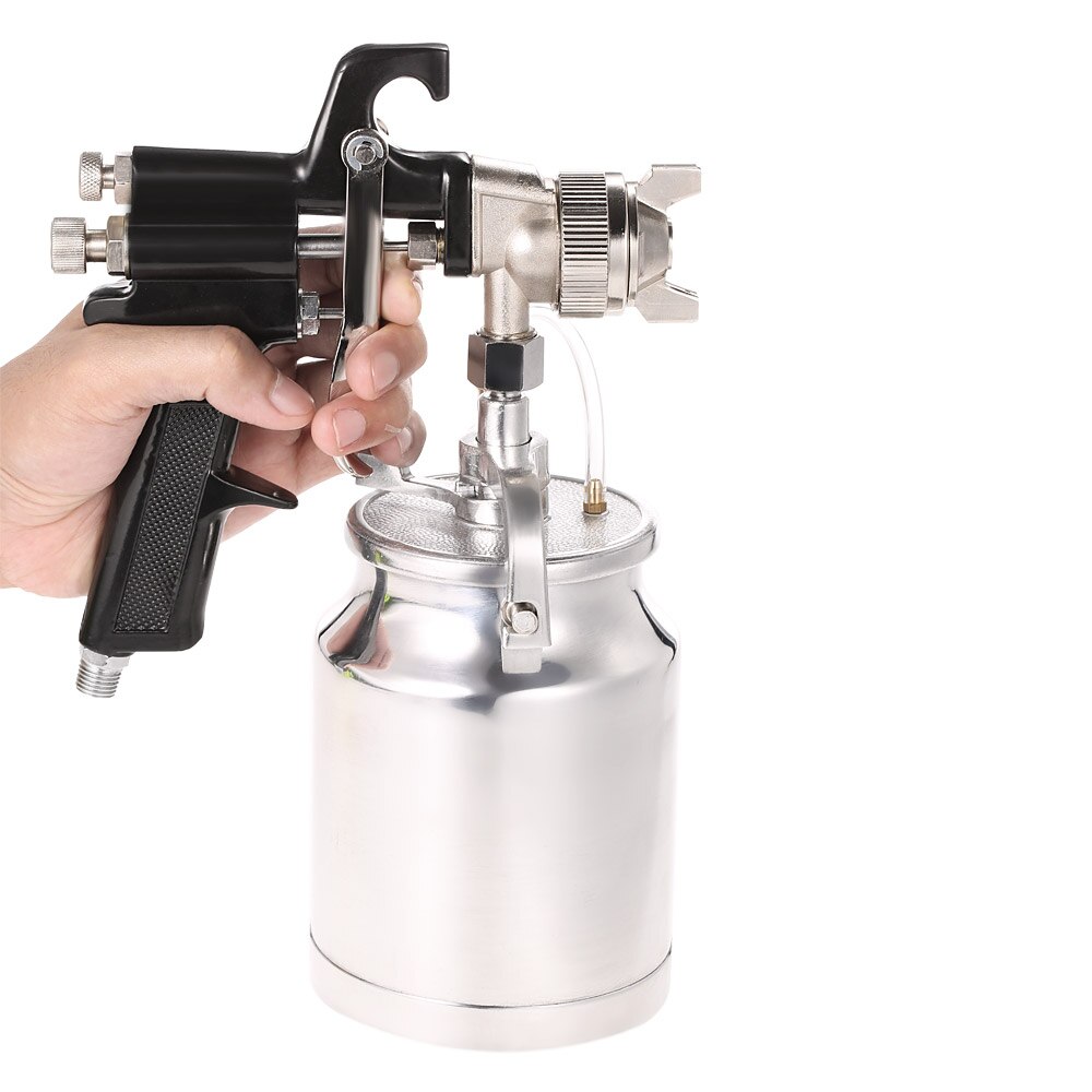 Aluminum Alloy Airbrush Set Spray Gun High Pressure Siphon Feed Paint Spray Machine with 1.8mm Nozzle & 1000CC Cup