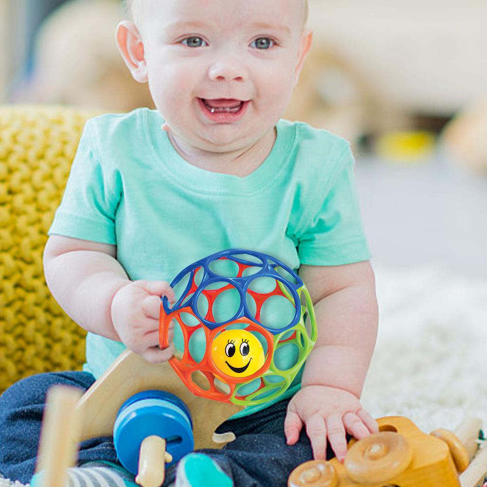 Baby Rattle Toy - Easy Grip Ball Hole Ball Toy Light-Weight Rattle Ball for Babies Little Boys Girls