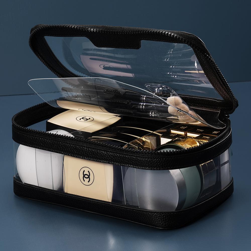 Rownyeon Cosmetische Tas Vrouwen Tpu Clear Make-Up Tas Reizen Make Up Benodigdheden Organizer Rits Make-Up Geval Pouch Toilettas