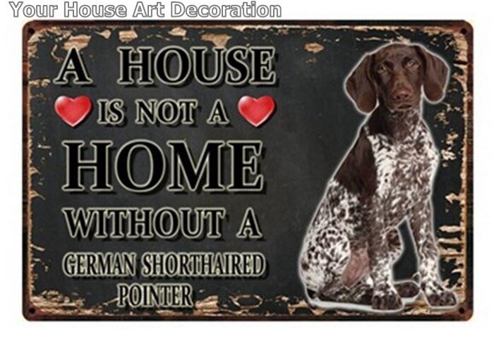 Noir blanc animaux chien métal signe étain affiche une maison Doberman doré Labrador décor à la maison barre mur Art peinture 7.8x11.8 pouces