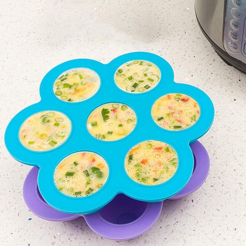 [2 Pack] Silicone Egg Bites Molds for Pot - Instant Accessories Reusable Storage Container: Default Title