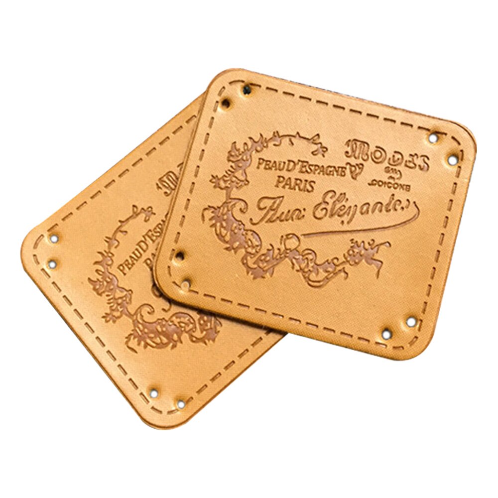 Etiquetas feitas à mão do couro de paris para o remendo da roupa para a costura do couro da bolsa tags para o artesanato do couro do handwork acessórios para a etiqueta