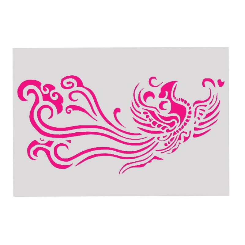 18*26 Phoenix pvc Gelaagdheid Stencils voor Diy scrapbook kleuring, schilderen stencil, home decor diy etc. product afbeelding