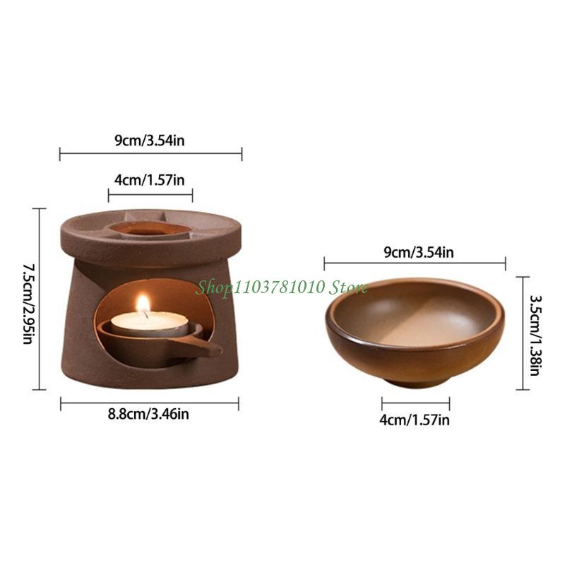 U55D Ceramics Essential Oil Burners Wax Melt Warmer Aromas Diffuser and Tealight Spoon Set for Home and Office Use