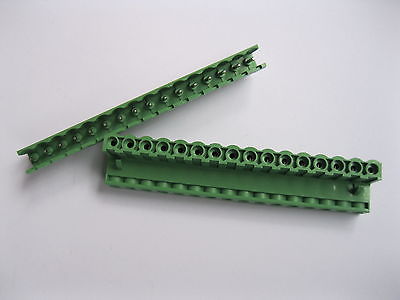 2 stks Groen 16 pin 5.08mm Schroef Blokaansluiting Uitbreidbare Type