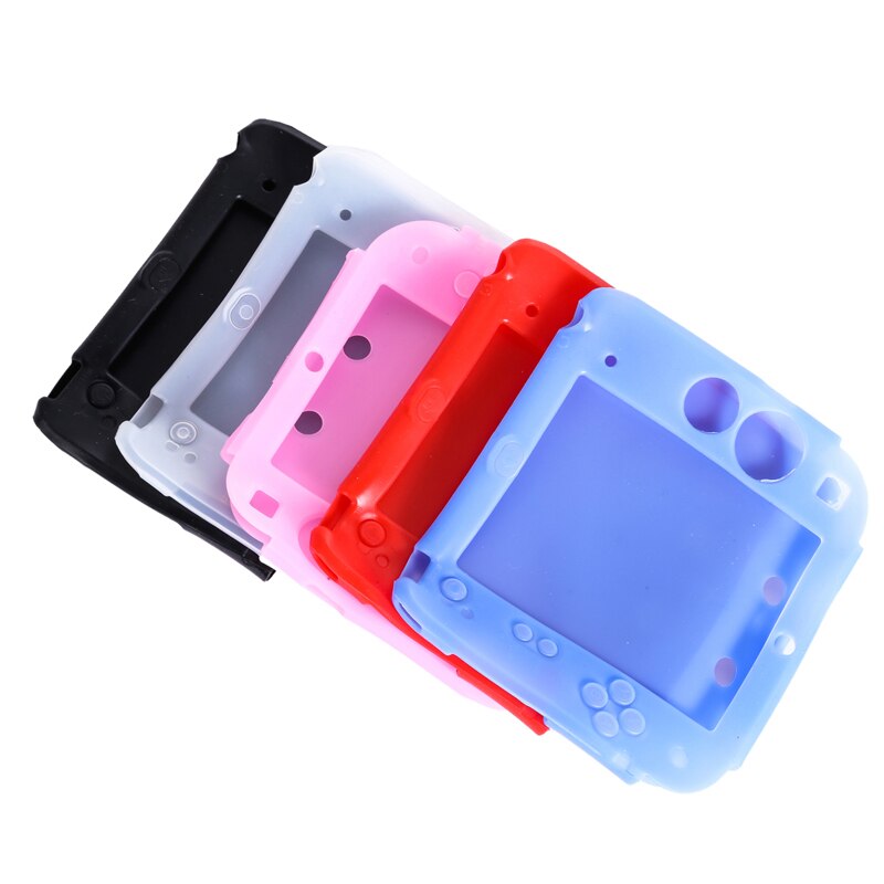 Schutzhülle Silikon Gummi + Reinigungstuch für Nintendo 2DS - Weich