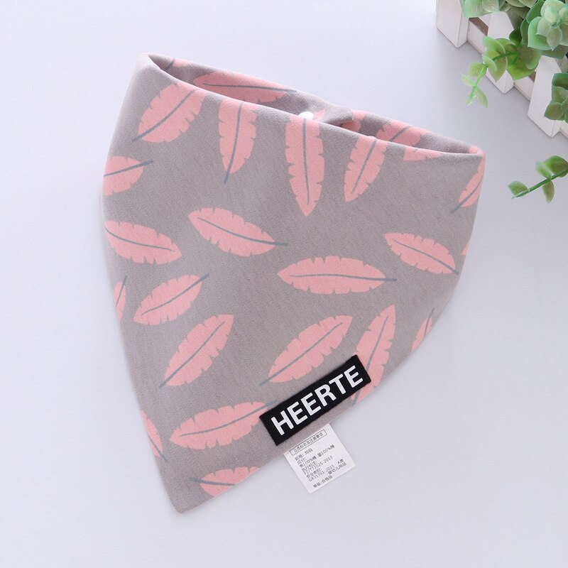 Baby Slabbetjes Driehoek Dubbele Lagen Katoen Baberos Cartoon Animal Print Baby Bandana Slabbetjes Speeksel Handdoek WHT071: WHT071B