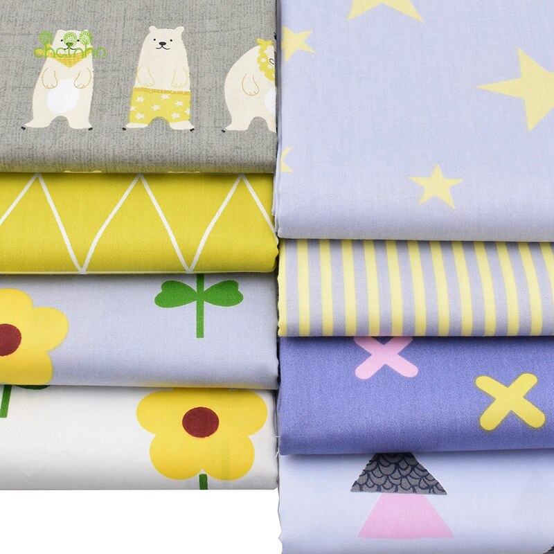 8pcs/Lot,Twill Cotton Fabric Patchwork Cartoon Tissue Cloth Of Handmade DIY Quilting Sewing Baby&Children Sheets Dress Material