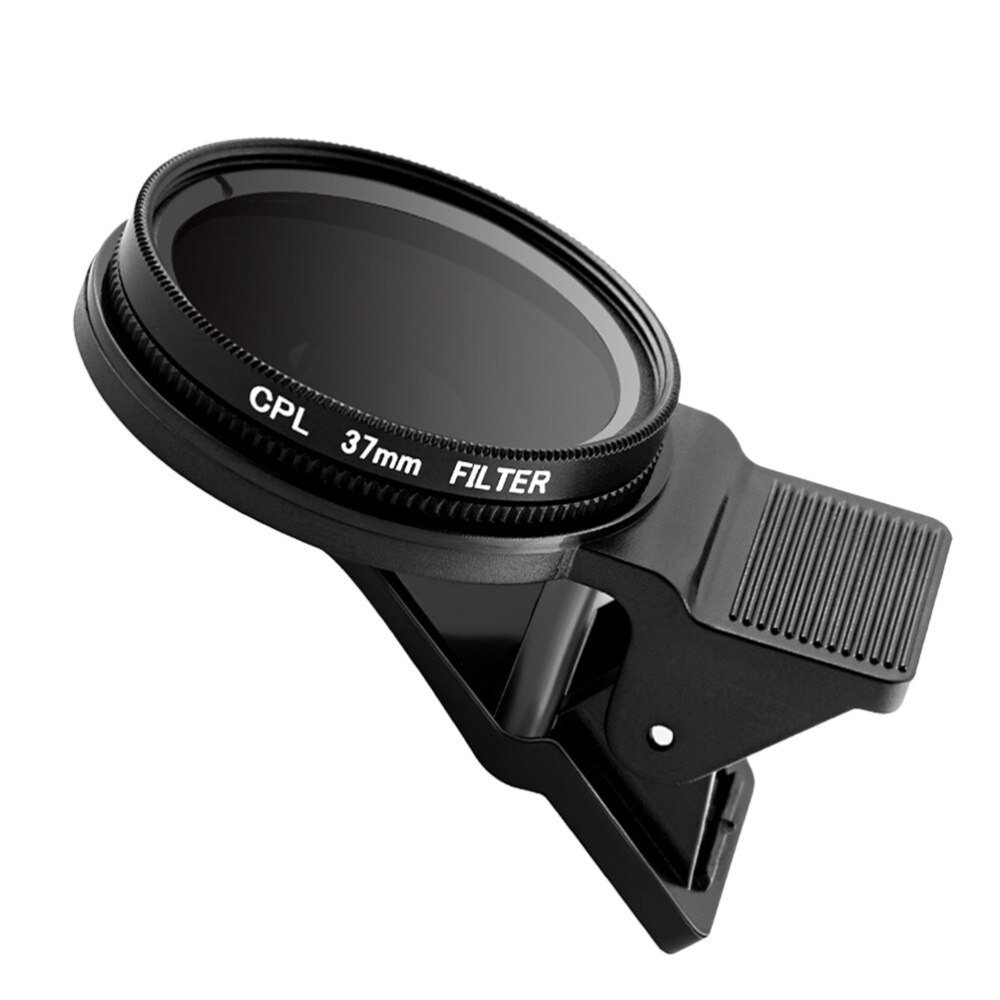 Ultradunne Clip-On Cpl Telefoon Lens Camera Circulaire Polarisator Neutrale Dichtheid Filter 37Mm Lens Camera Lens (Zwart)