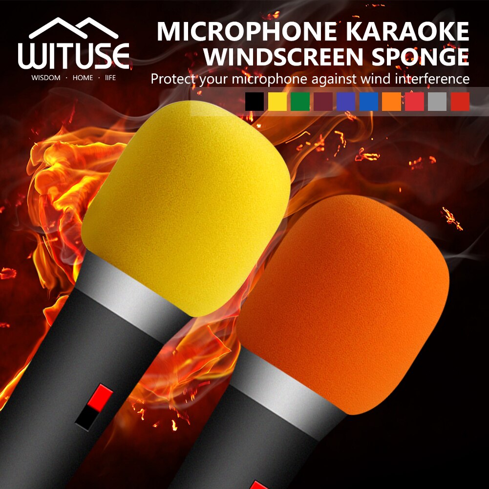 Microphone Foam Thicken Mic Cover Sponge Studio WindScreen Protective Grill Shield Soft Microphone Cap