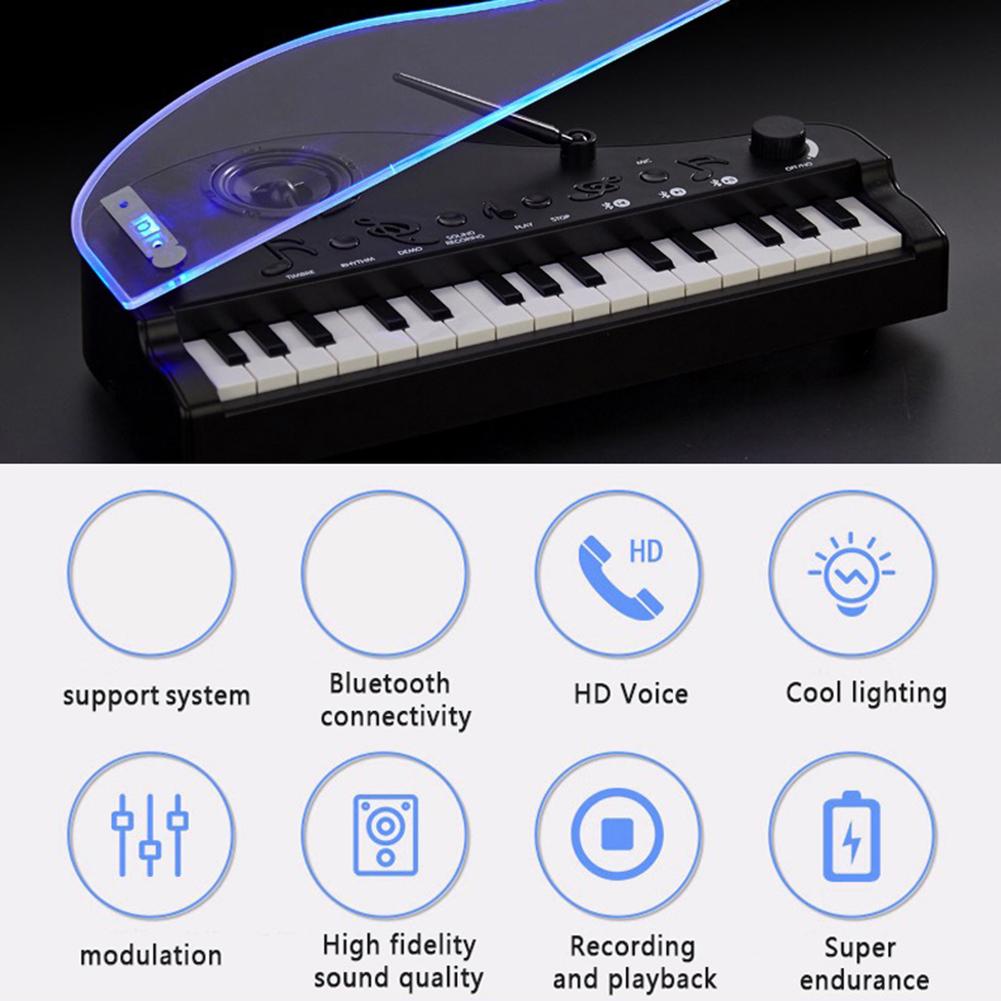 Mini 31 Key Bluetooth Piano Muziek Hd Gesprekken Usb Opladen Inductie Licht Toetsenbord Speelgoed Kinderen Vroege Onderwijs Cognitie Speelgoed