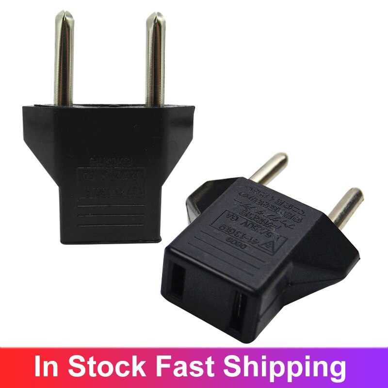 1pcs 110-250V Charging Universal EU To US USA Power Adapter Travel Plug Converter 2 Pin Sockets Outlet 2 Holes 3A