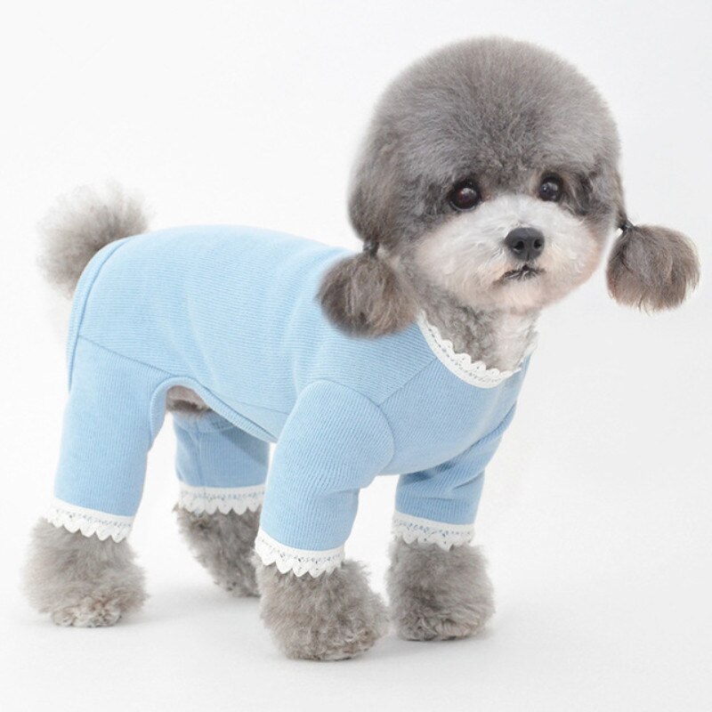 Puppy Dog Pajamas Overalls Jumpsuit Outfit Sleepwear Dogs Pyjama Yorkshire Pomeranian Poodle Schnauzer Small Dog Clothes Coat