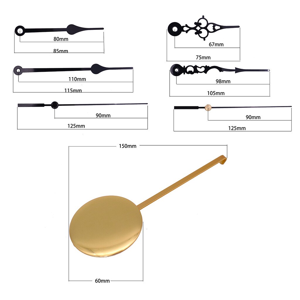 Mecanismo de reloj péndulo de plástico, mecanismo de reparación de reloj de pared de cuarzo, caja de música, Kit de repuesto para piezas de reparación de reloj DIY