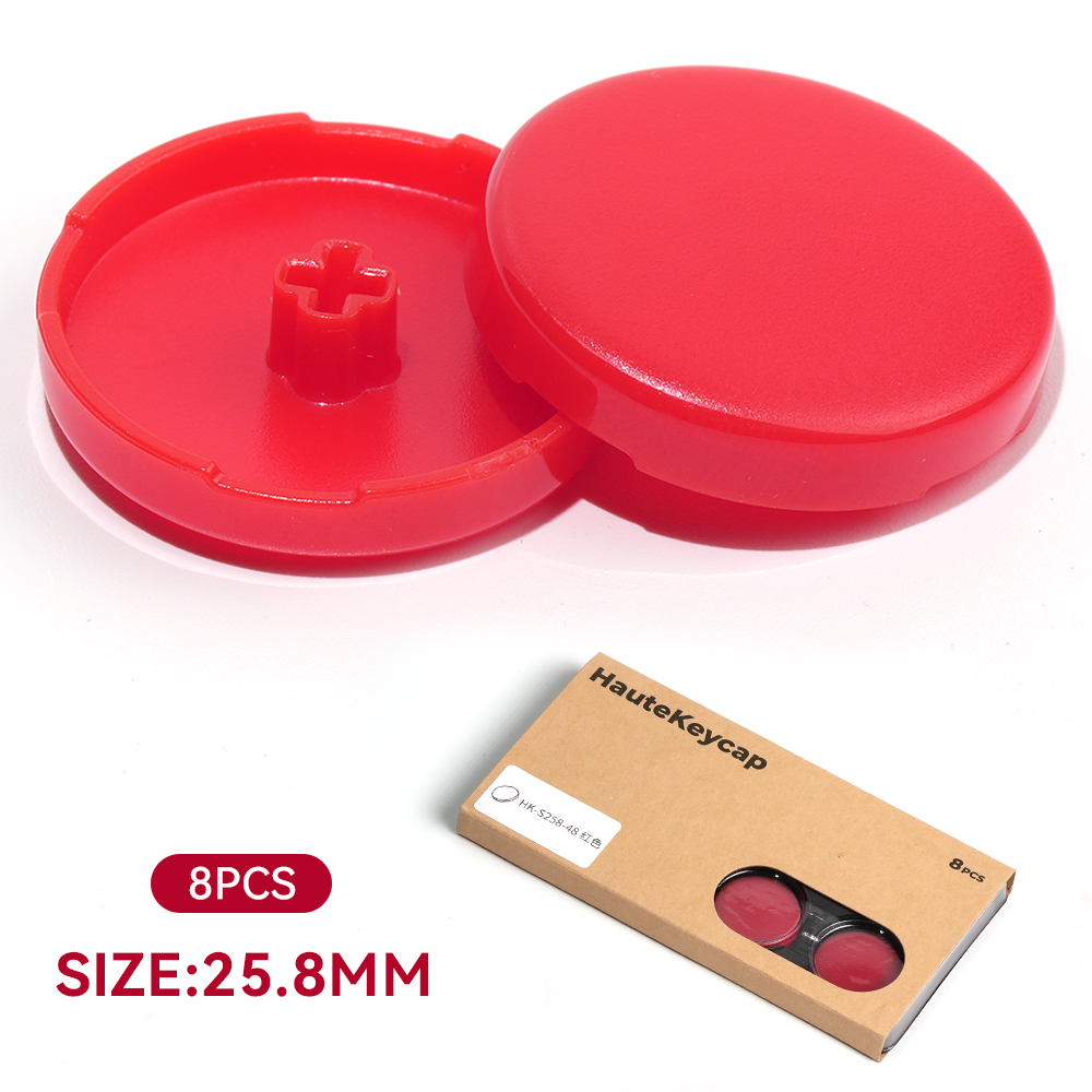 Haute42 9 colores Hitbox tapas de botones de perfil bajo teclas de repuesto para controlador Hitbox tapas de teclas DIY para controlador sin palanca: Rojo