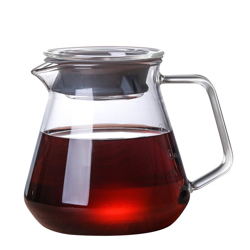 V60 hæld karaffel dryp kaffekande 500ml glas rækkevidde te maker kaffe kedel brygger barista percolator klart filter