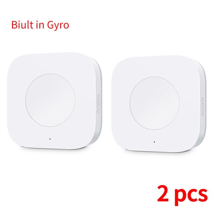 Aqara Wireless Smart Switch Remote Control ZigBee Intelligent Application One Key Control for Xiaomi home mijia App: Biult in Gyro 2pcs
