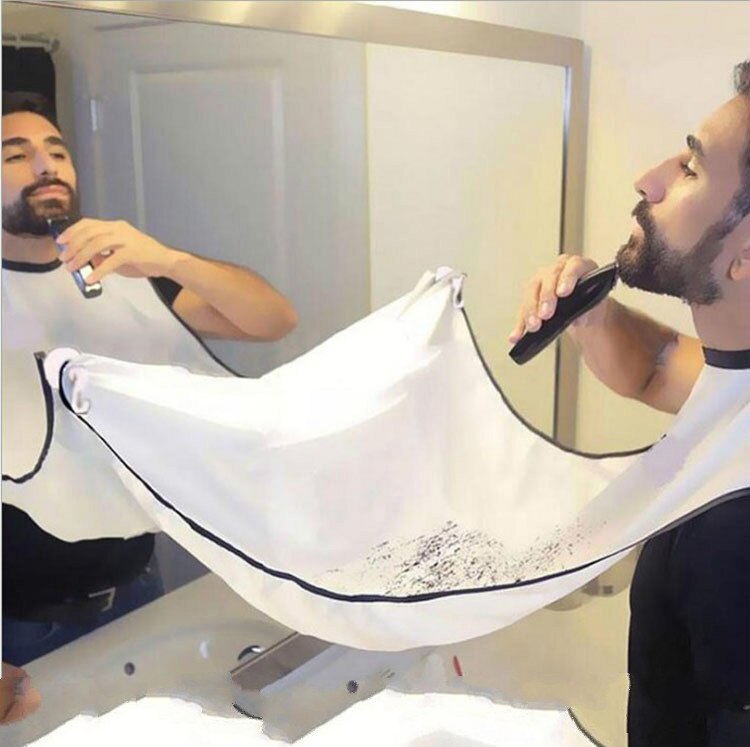 Mannelijke Zwarte Baard Schort Haar Scheren Schort Man Badkamer Schort Voor Jongens Waterdichte Bloemen Doek Huishoudelijke Schoonmaakmiddelen Protector
