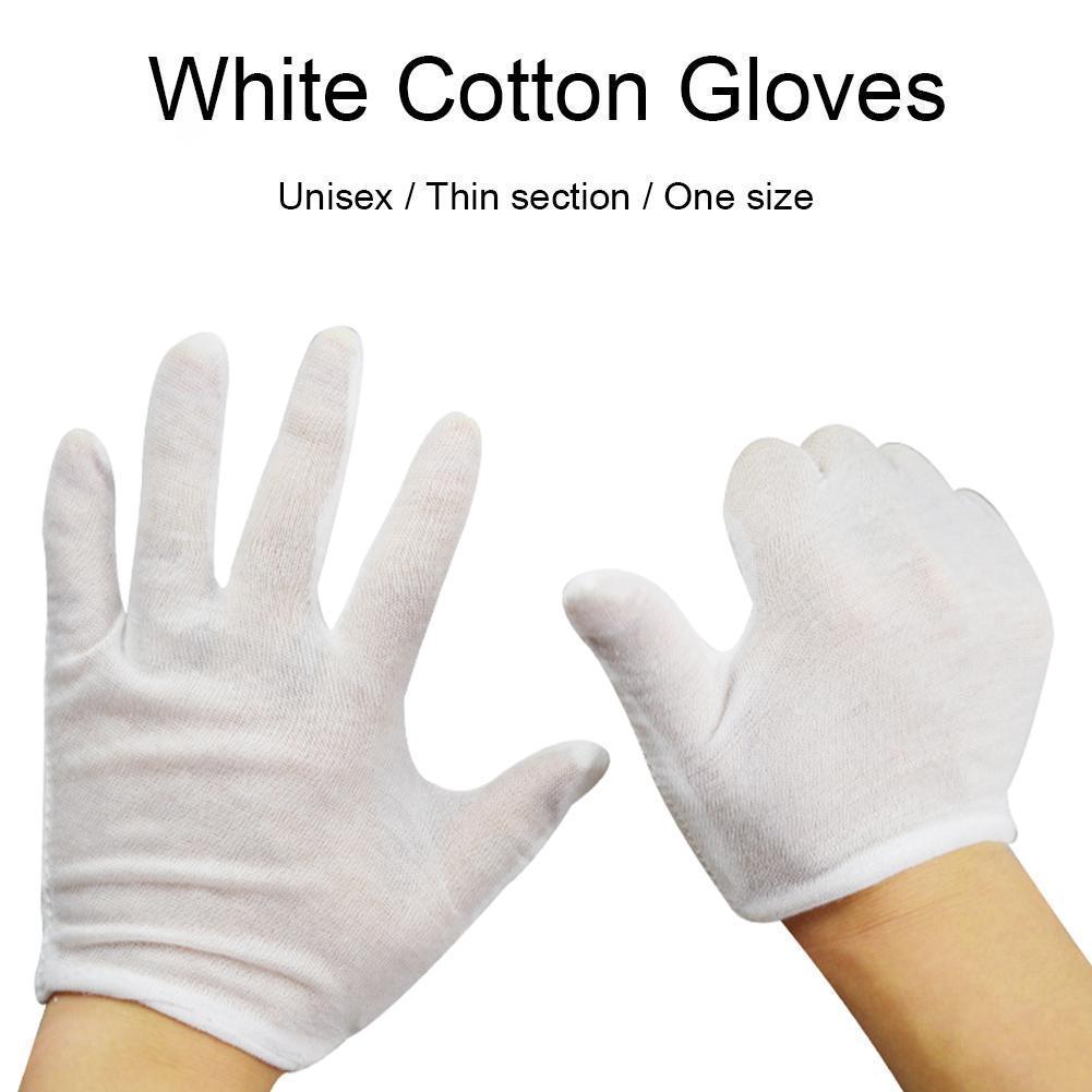 Inspectie Handschoenen Stretch Witte Handschoenen Ademend Zweet-Proof Handschoenen Katoen Wit Glovessweat Elastische Reiniging F8D6