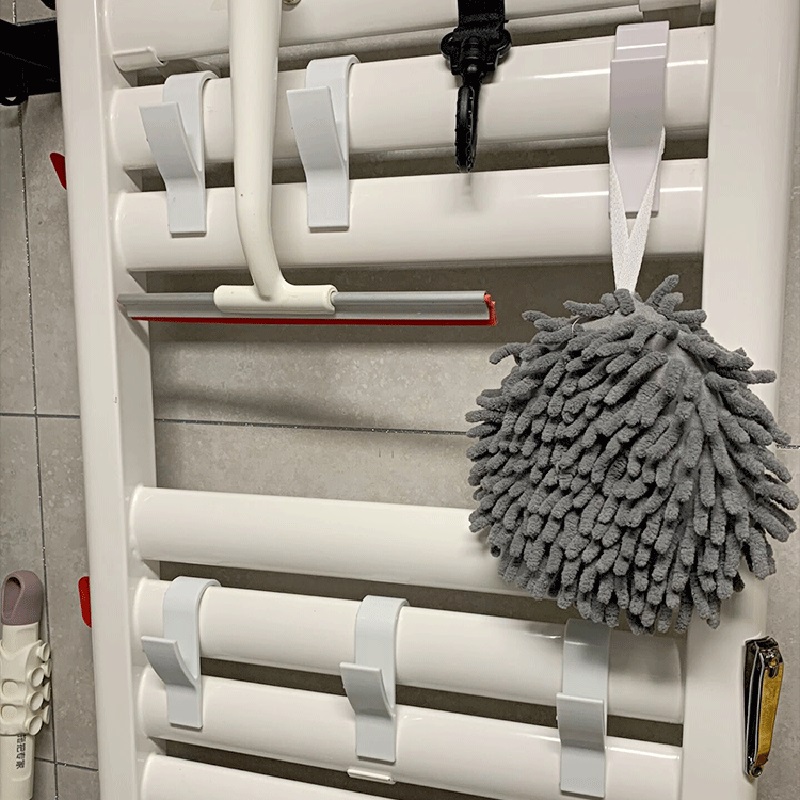 Badkamer radiatorhaken, handdoekhouder, handdoekhanger voor de verwarming, handdoekhanger voor de radiator, handdoekhanger voor de badkamerradiator