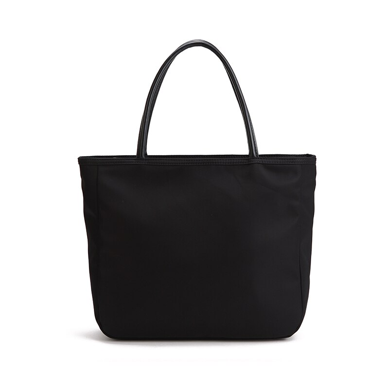 Tassen vrouwen Schoudertassen Eenvoudige Oxford Doek Waterdichte Nylon vrouwen Commuter Handtas Tote: Zwart