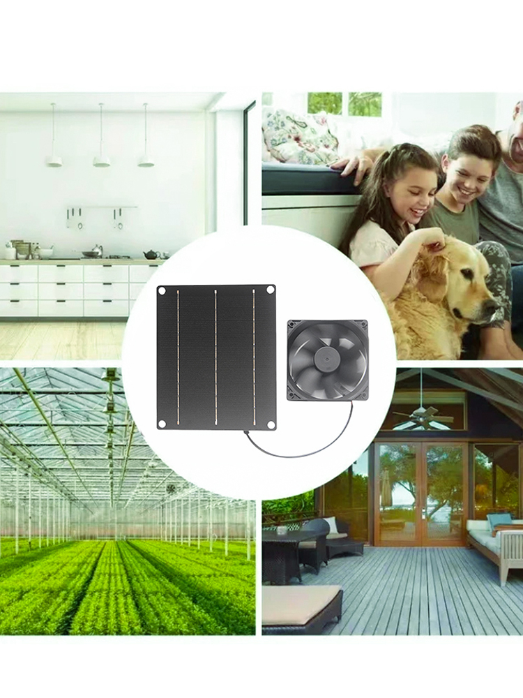 6V 6W Solar-Abluftventilator, wasserdichter Mini-Ventilator, Solar-Dach-Ventilator, Dach-Abluftventilator für Hunde, Hühnerstall, Wohnmobil, Gewächshausventilator