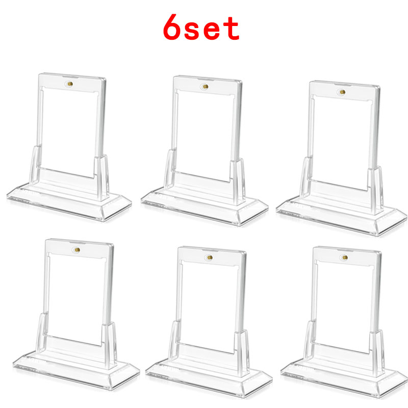 Set 35PT Kartenhalter, magnetisch, Acryl, Stützschutz, Hartplastikhüllen, Sammelvitrine, Baseball, Fußball, Sportkarten: Zwei